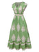 1970s V-Neck Tribal Pattern Bohemian Dress