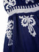 1970s V-Neck Tribal Pattern Bohemian Dress