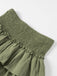 Green 1960s Solid Elastic Waist Cake Skirt