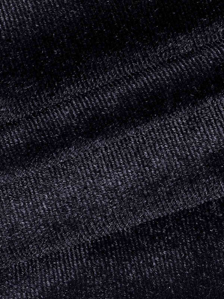 Black 1940s Lace Pathwork Velvet Bootcut Pants