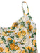 Yellow 1930s Roses Cowl Neck Fishtail Ruched Dress