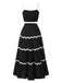 2PCS 1940s Straps Tube Top & Ripple Skirt