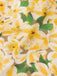 Yellow 1960s Back Lace-Up Ruched Floral Dress