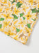 Yellow 1960s Back Lace-Up Ruched Floral Dress