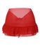 [Plus Size] Red 1960s Roses Halter Bikini & Skirt Cover-Up