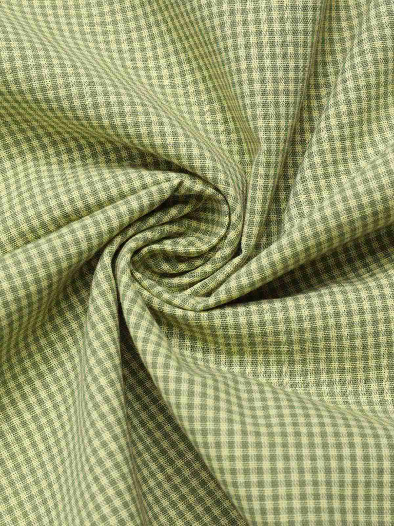 Green 1940s Lace Plaid Cotton Patchwork Dress