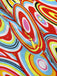 Multicolor 1960s Pearl Button Sleeveless Dress