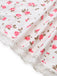 Pink 1940s Rose Strap Lace Patchwork Dress