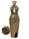 [Pre-Sale] Gold 1970s Cross Halter Glitter Bodycon Dress