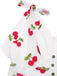Green 1950s Cherry V-Neck Mesh Patchwork Dress