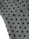 Gray 1960s Boat Neck Polka Dots Pencil Dress