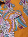 1970s Shirt Neck Paisley Print Belted Romper