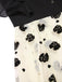Black 1950s 3D Floral Ruffle A-line Dress
