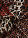 Brown 1930s Leopard Butterfly Round Halter Dress