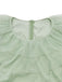 Green 1930s Solid Mesh Ruffled Illusion Sleeves Dress