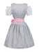 3PCS Pink 1950s Floral Jacquard Embroidered Dress & Puff Top