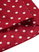 Red 1960s Lace Patchwork Polka Dots Pleated Dress