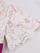 Rose Viole 1950s Sweetheart Bell Sleeves Floral Dress
