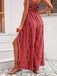 1970s Bohemian Strapless Slit Smocked Jumpsuit