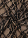 Khaki 1960s Lace Patchwork Spaghetti Strap Bodycon Dress