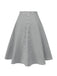 1950s High-Waist Plaids Button Pocket Skirt