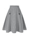 2PCS 1950s Off-Shoulder Top & Pocket Plaids Skirt