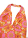 Orange 1960s Hippie Floral Halter Top