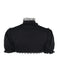 Black 1980s Solid Gothic Puff Sleeves Short Cape Cardigan