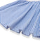 Blue 1950s Striped Patchwork Pleated Dress