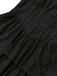 Black 1950s Puff Corset Hollow Knit Dress