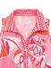 Pink 1930s Lapel Belted Boho Jumpsuit