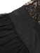 Black 1950s Lace Floral Mesh Swing Dress