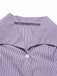 [Pre-Sale] 2PCS Lavender 1940s Lapel Striped Blouse & Solid Skirt