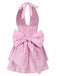 Pink 1960s Back Bow Jacquard Floral Dress