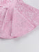 Pink 1960s Back Bow Jacquard Floral Dress