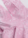 Pink 1960s Back Bow Jacquard Floral Dress
