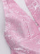 Pink 1960s Back Bow Jacquard Floral Dress