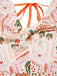 Orange 1950s Beach Stamps Twisted Jumpsuit