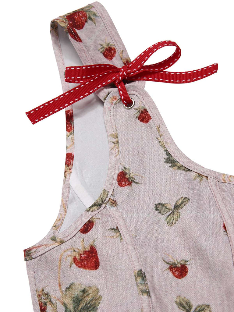[Pre-Sale] 2PCS Red 1930s Strawberry Strap Corset & Fishtail Dress