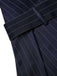 1960s Drop Waist Pleated Striped Belted Dress