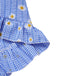 Blue 1950s Off-Shoulder Plaids Daisy Lace-Up Dress