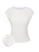 [Pre-Sale] White 1950s Hollow Floral Lace Top