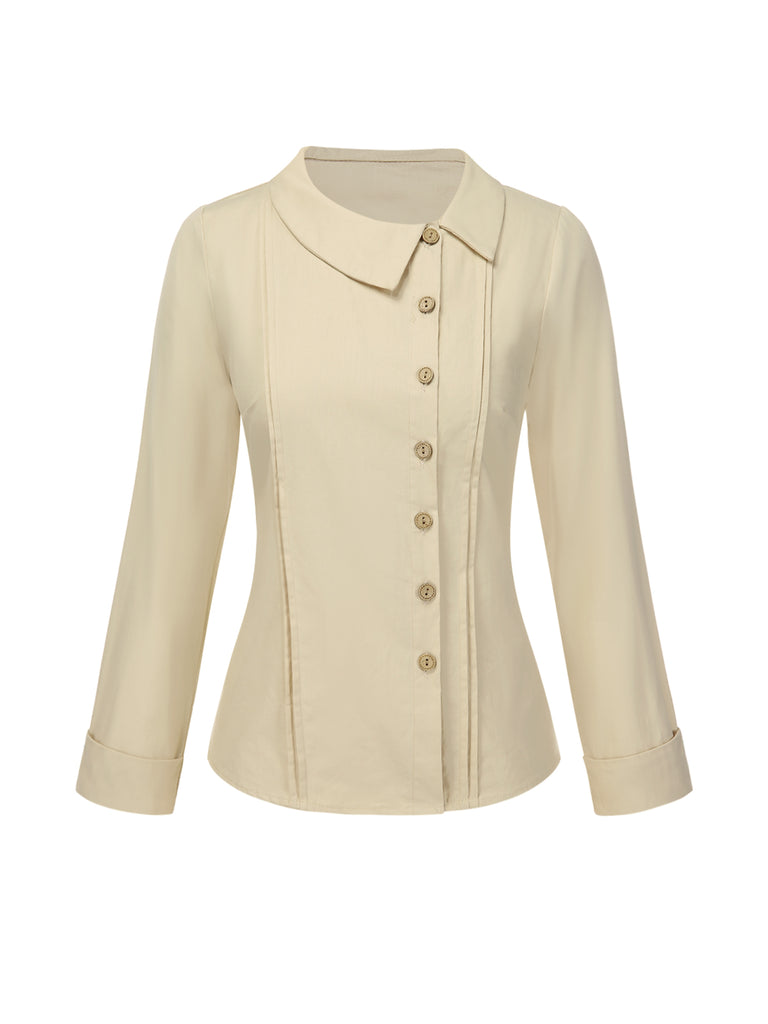 [Pre-Sale] 2PCS 1930s Cotton Solid Blouse & Suspender Pants