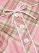 [Pre-Sale] Pink 1950s Gingham Plaid Sleeveless Belted Dress