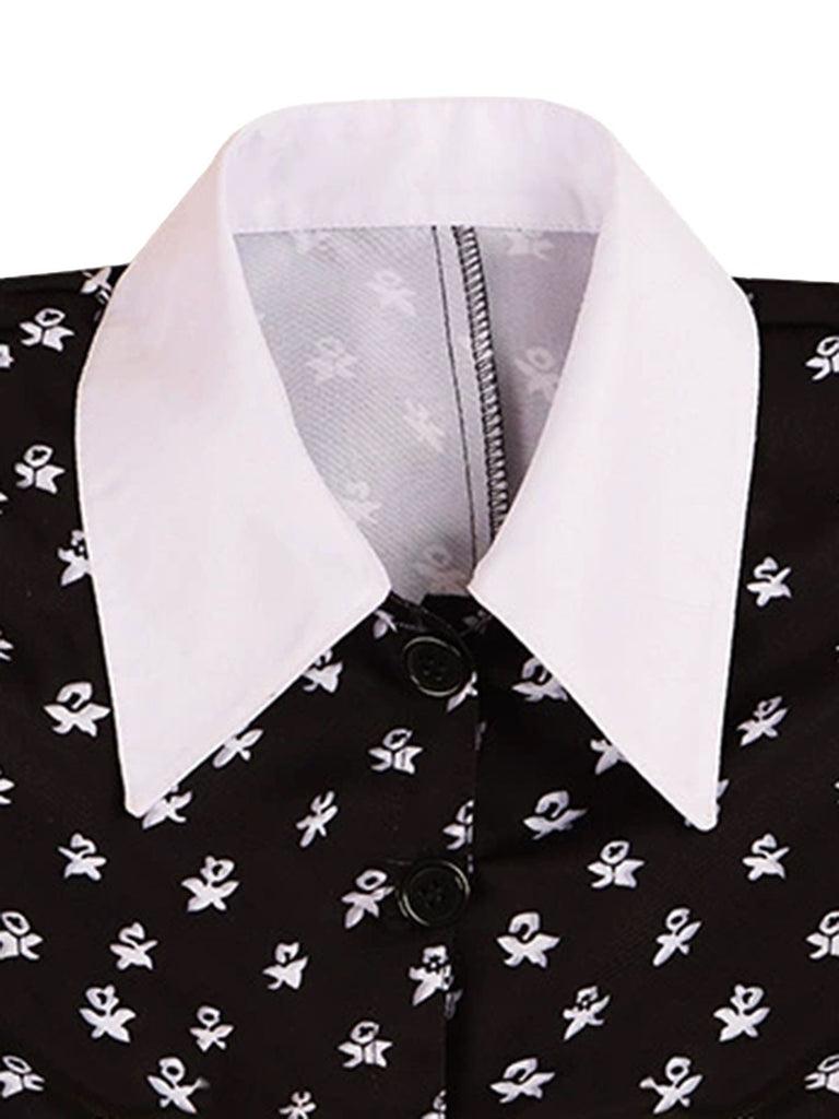 [Pre-Sale] Black 1940s Wednesday Addams Style Dress