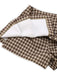 2PCS Brown 1960s Gingham Plaid Pleated Vest & Skirt