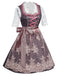 3PCS Pink 1950s Lace Top & Embroidered Ribbon Dress