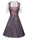 3PCS Pink 1950s Lace Top & Embroidered Ribbon Dress