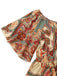 Multicolor 1970s Bohemian Off-Shoulder Romper