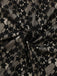 Black 1960s Hollow Floral Lace Bodycon Dress
